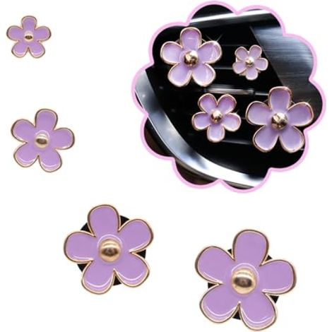 Beyamis Diffuseur marguerite violet lot4 - Rechargeable grille aération