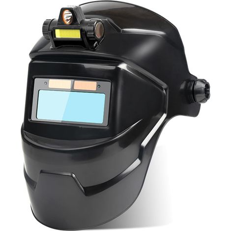 Soudure auto-obscurcissante avec lampe de travail Grand écran de visualisation True Color Capot Masque 2 capteurs d'arc pour soudure à l'arc Grind Cut (1/5)