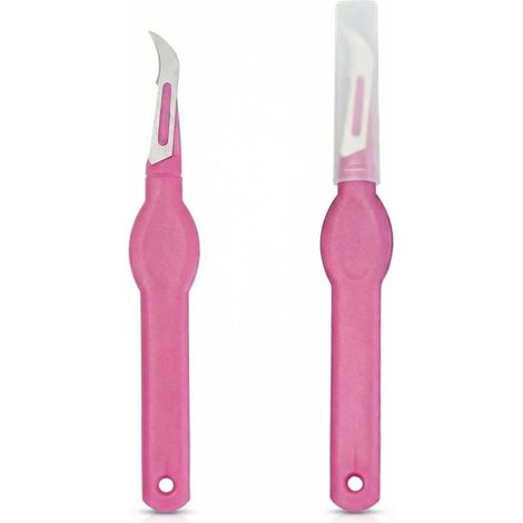 Lot de 2 découseurs avec poignée en plastique violet, outil de coupe, aiguille de couture et outil de fil