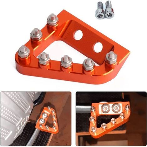Pédale de frein arrière pour moto - MHY® - Aluminium usiné CNC - Embout anodisé - Compatible avec SX, SXF, EXC, EXCF, XC, XCW et XCF (1/4)