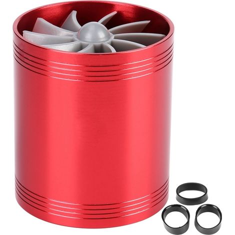 Doppellüfter-Turbolader für Pkw, kraftstoffsparend, rot - Doppellüfter-Turbolader für Pkw, kraftstoffsparend, rot (1/5)