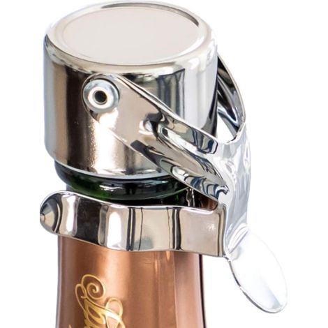 Bouchon de champagne en acier inoxydable avec bouchon à vin - Taches universelles-AquaForge (1/4)