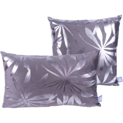 Lot de 2 Coussins Déco "Prisma IV" 30x50cm Gris (1/5)