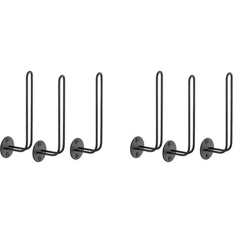 Organisateur de chapeaux pour casquettes de baseball, lot de 6 supports muraux peu encombrants pouvant contenir 20 casquettes, crochets en forme de chapeau, fixation murale. (1/5)