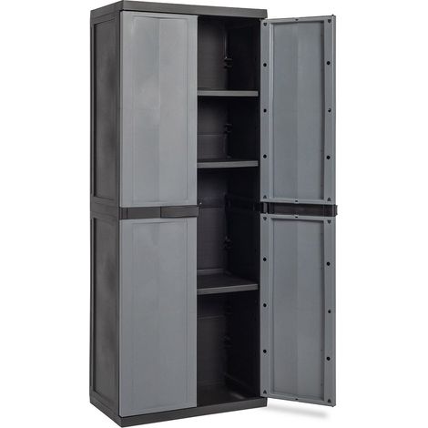 Armario de resina con 2 puertas y 3 estantes regulables Mini Trend Toomax