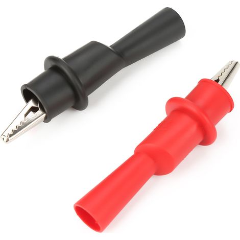 P2008 10 Stück isolierte Metall-Krokodilklemmen, elektrisches Prüfzubehör für Multimeter (1/5)