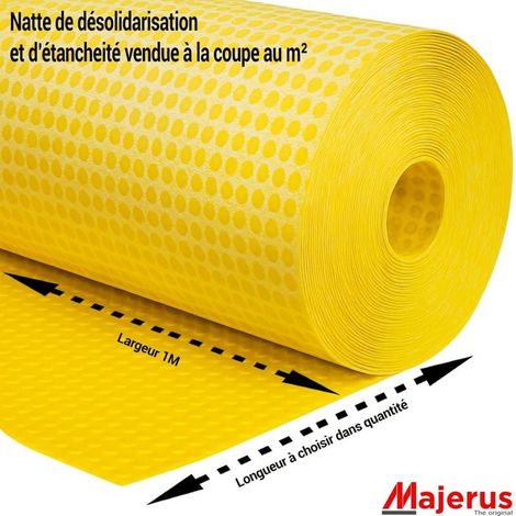 Natte de désolidarisation et d'étanchéité 3,43 mm – MPROTECT – Pour chapes problématiques et sols fissurés – Vendu au m²