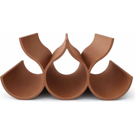 Portabottiglie per 5 bottiglie, organizer per vino marrone