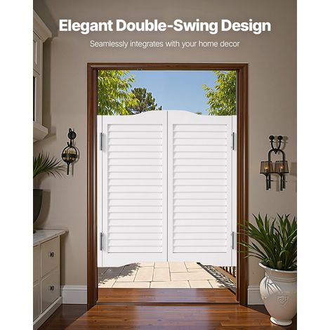 Porte Battante Double, 805x28x900 mm, Porte Saloon en Bois de Pin avec Charnières, Quincaillerie, Facile à Installer, pour Intérieu… (1/5)