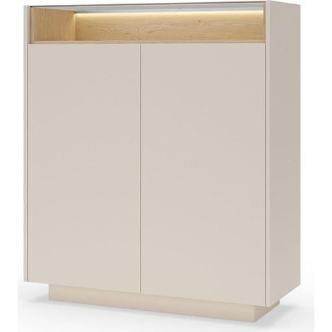 CASSETTIERA, beige + rovere cremona, 103,2 x 119,2 x 39,5 cm (1/5)
