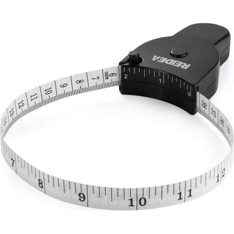 Mètre ruban pour le corps 150 cm avec goupille de verrouillage portable et bouton poussoir, Ensoleillé
