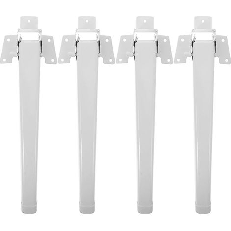 Quatre pieds de table en fer pour le remplacement de meubles hauteur réglable cadre de support adapté aux tables, armoires, maisons et bureaux facile à installer. (1/5)