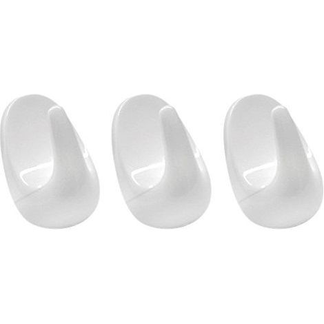 Fackelmann tecno Crochet adhésif, plastique, blanc