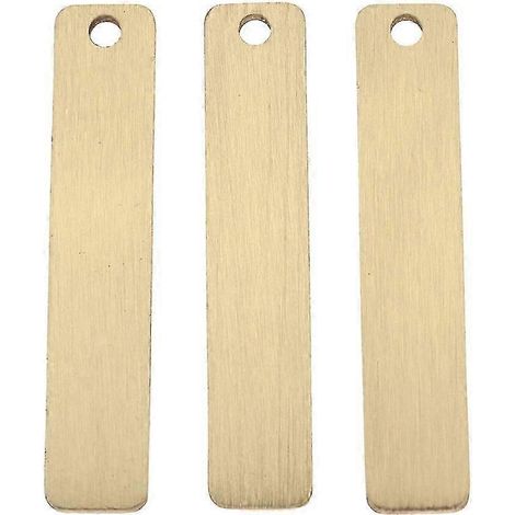 Étiquettes métalliques kaki pour projets de bricolage et décorations - Surface lisse et texturée - Lot de 3 (1/4)