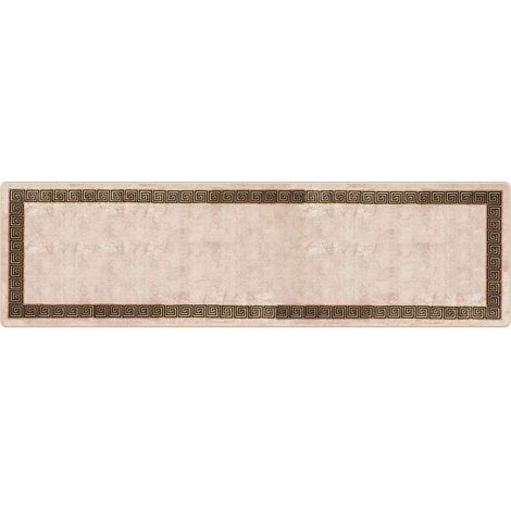 vidaXL Rug Runner MARSA Black 100 x 350 cm Polyester and PVC