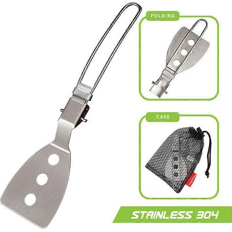 Louche à long manche, cuillère à soupe pliante portable pour le camping, les pique-niques, les barbecues, la cuisine et la pâtisserie.