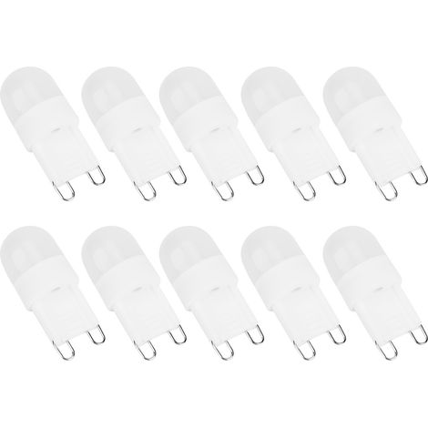 Lot de 10 ampoules LED 1,5 W à culot G9, petit culot à deux broches, pour lustre et éclairage intérieur 230 V (1/5)