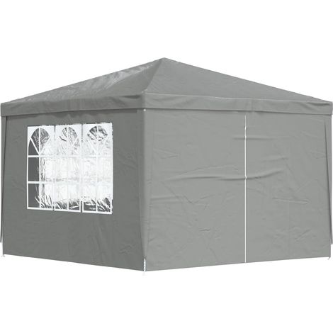 Party-Zelt 300 x 300 x 255 cm Hellgrau PE und Stahl vidaXL
