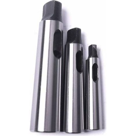 Shmshng – Cône Morse douille de perçage adaptateur de réduction pour tour à bois – Acier 45 – Précision 0,015 mm – Lot de 3 pièces (1/5)