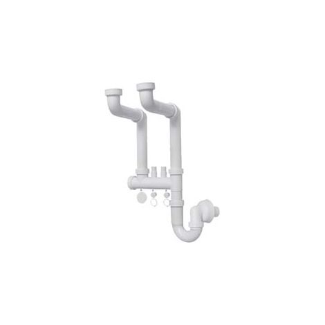 SIFONE MOPLEN LIBERO 2 VIE CON 2 SCARICHI  11/2 per lavello