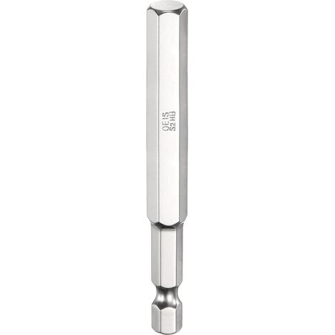 Embout de Tournevis à Tête Hexagonale 8.0mm Métrique Pointe Plate 1/4" Tige Hexagonale 75mm (3") Long Clé à Embout Magnétique Pour Perceuse à Vis, Douille Chromée (1/5)