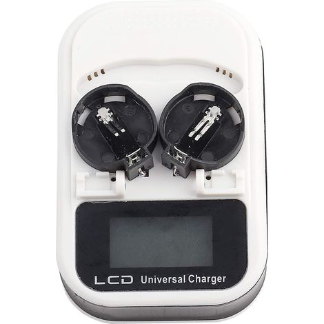 Chargeur, Pile Bouton Rechargeable au Lithium, Chargeur 2 pièces Rechargeable, Performances Stables, Facile à Transporter, Courant de Sortie Maximal de 300 mA (1/5)