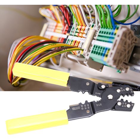 3-in-1-Abisolier-, Schneid- und Crimpzange Elektrikerzange Kabelschneider Abisolierzange Handwerkzeug Abisolierzange 9SQ-202C (1/5)