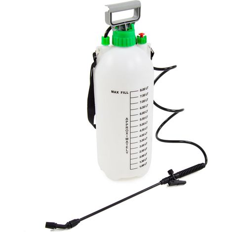 8 Litre Pressure Sprayer Garden Pump Action Weed Killer Water Chemical Spray Bottle