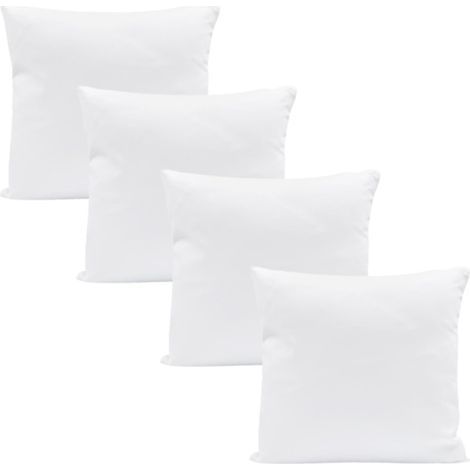 Oreiller matelassé en Microfibre 40x40 cm – Oreiller lit de Couchage Oreiller Blanc Oreiller de Remplissage Blanc - Ensemble de 4 pièces (1/4)