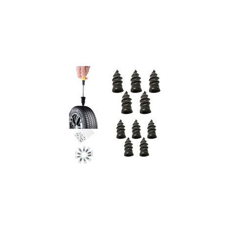 Clous en Caoutchouc,Clou en Caoutchouc pour Pneu,Clous Pneus Voiture, Clou de Réparation de Pneu sous Vide, Clous de Crevaison de Pneu, Clou en Caoutchouc pour Réparation de Pneus,Lote de 10