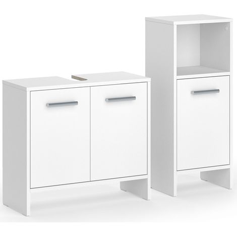 Meubles bain Karli, Blanc, 2 pièces, Vicco (1/5)