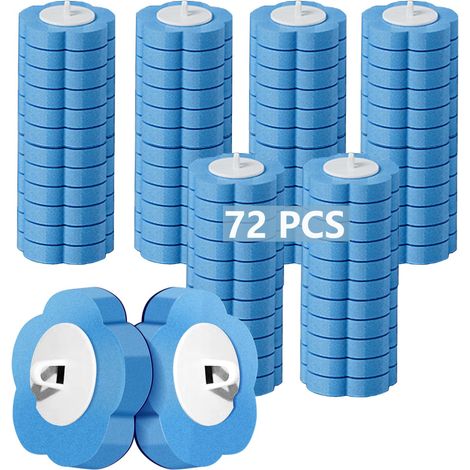 Ucaimao 72er-Pack Einweg-Toilettenbürsten-Ersatzköpfe, Reinigungstücher, Einweg-Reinigungssystem für Waschbecken, Badewanne, Wischmopp und Pool (nur kompatibel mit Ucaimao) – Blau (1/5)