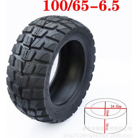Pneu sous vide 100/65-6.5 pour trottinette électrique, avec liquide anti-crevaison gélatineux, 100/65-6.5 épaissi