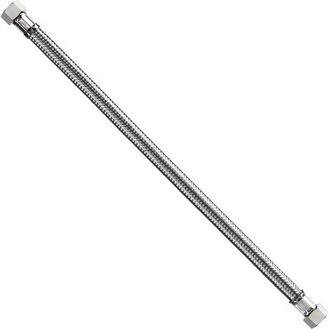 Attacco flessibile DN10 treccia acciaio inox AISI 304 - femmina/femmina - Misura 3/8" x 3/8" L.40 cm 0093FF33040 (1/2)