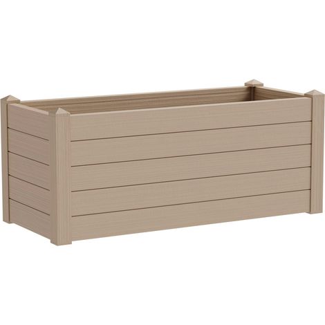 Fioriera da Giardino 100x42x40 cm in Polipropilene Trama 002 Almond Mandorla (1/4)