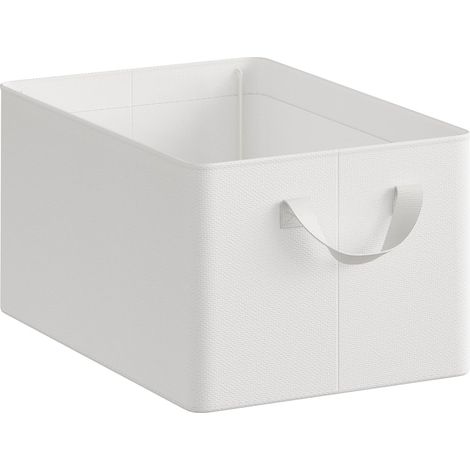 WOLTU 1x 26L Storage Boxes, with Handles, Storage Chests Fabric, White