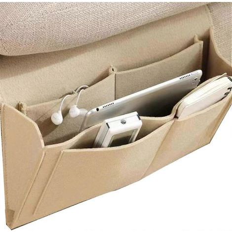 Ensemble de rangement de chevet 2 pièces comprenant un sac de lit et un sac de lit suspendu pour le canapé et le lit (1/5)