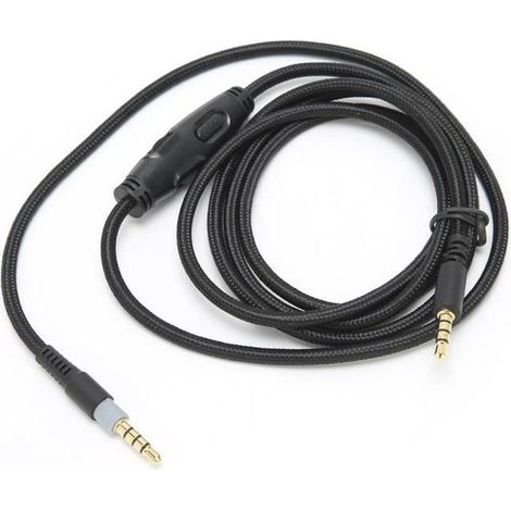 Câble de casque Câble casque 3,5 mm mâle à mâle Câble audio avec contrôle du volume pour HyperX Cloud -WOH (1/4)