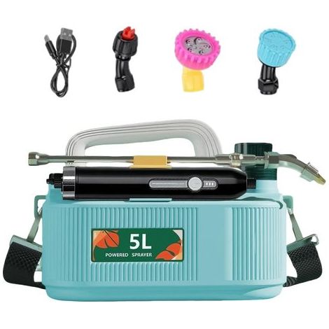 Pulvérisateur à Pression sans Fil 5 L, pulvérisateur électrique pour Plantes avec 3 Buses, pulvérisateur à Pression électrique pour l'arrosage du Jardin, Lutte Contre Les parasites dans l'agriculture (1/5)