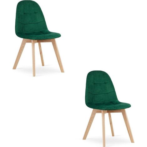 Leobert BORA sedie verde scuro set da 2