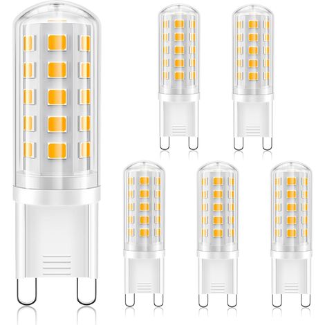 6 Ampoule G9 Led 3W Blanc Chaud 2700K 410lm Non Dimmable Pour Lustre Salon Cuisine (1/5)