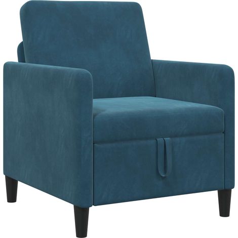 Sofá con almacenamiento Azul 72 x 78 x 87 cm Poliéster vidaXL (1/5)