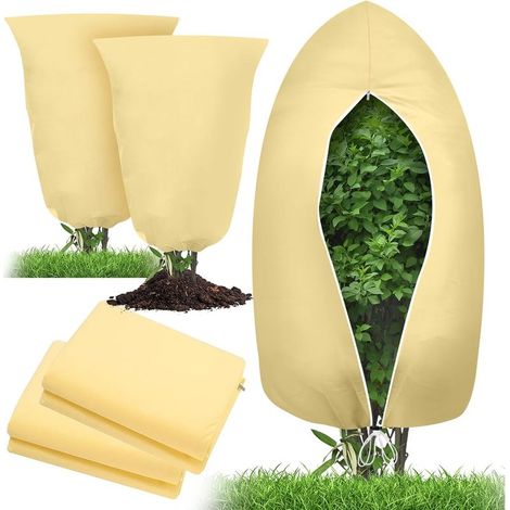 Lot de 2 voiles d'hivernage pour plantes 120 x 180 cm – grandes housses de protection extérieure contre le gel (1/4)