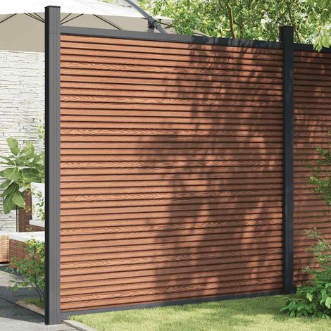vidaXL Pannello di Recinzione Marrone 180x186 cm in WPC (1/5)