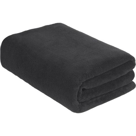 XXL Mikrofaser Badetuch 100x200cm Dunkelgrau saugstark fusselfrei Strandtuch (1/5)