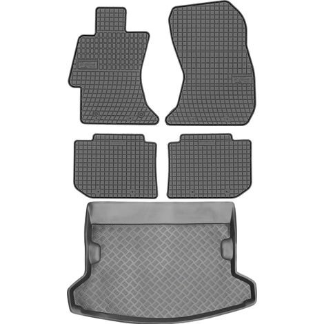 Set di tappetini in gomma per auto e tappetino per bagagliaio per Subaru XV Crossover dal 2012 al 2018