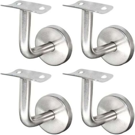HOXILEELEO - Materiali di corrimano in acciaio inox (4 pezzi) – montaggio a parete per le scale e rampe – Resistente alla corrosione – facilità di Installazione (1/5)
