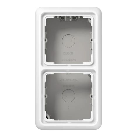 Jung Tapa para montaje saliente 2 veces, CD 500 montaje saliente, Duroplástico, blanco alpino, montaje vertical y horizontal CD 582 A WW