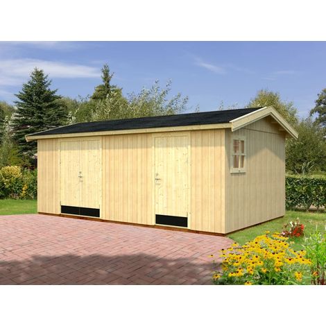 Abri de jardin en bois Olaf 16,9 m2 Naturel (1/3)