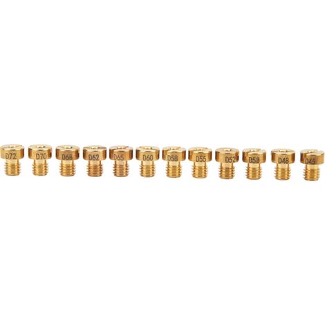 Ugelli metallici del getto principale del carburatore da 12 pezzi per Dellorto PHBG SHA SHB SHBC-Crezuo